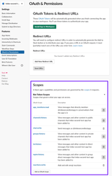Set up Slack Permissions Screenshot