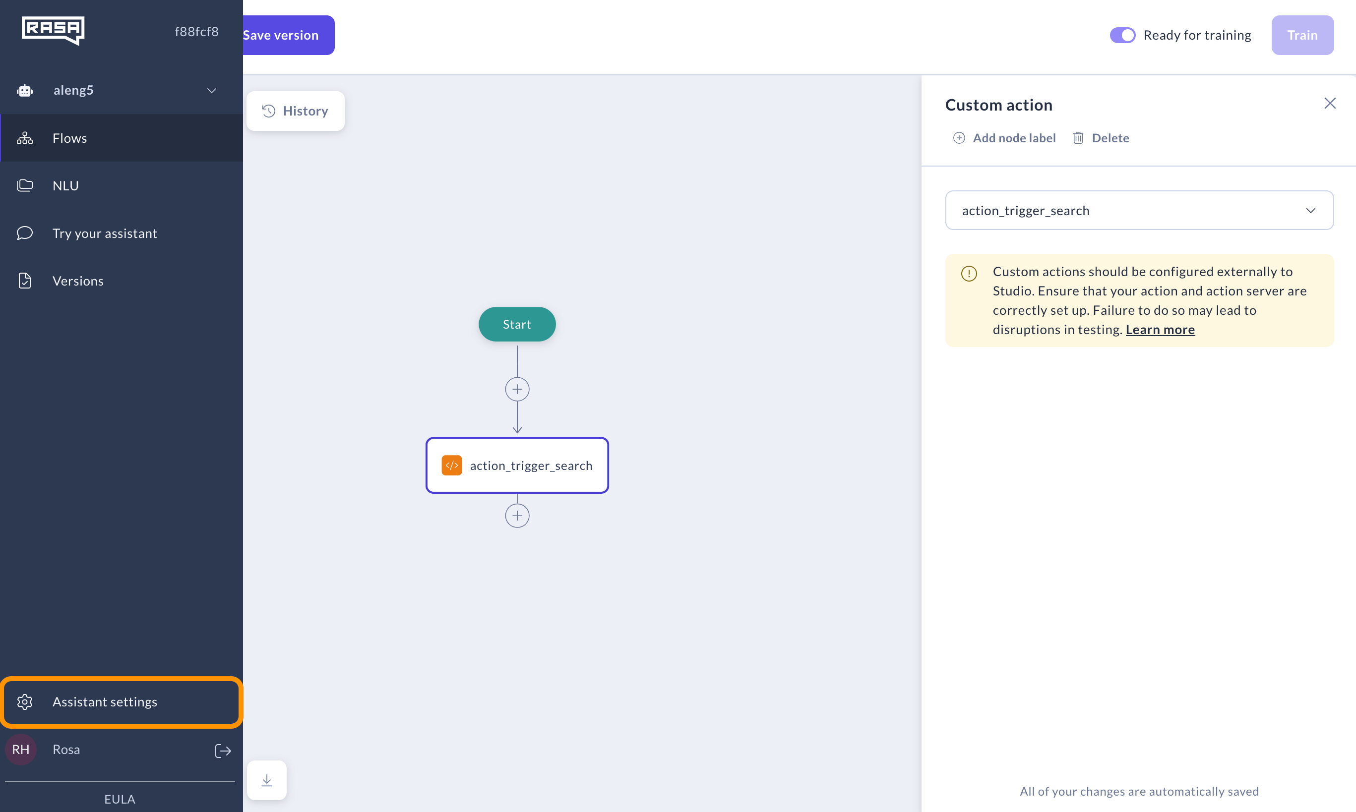 Modify Pattern Search settings