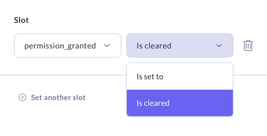 Set slot operators