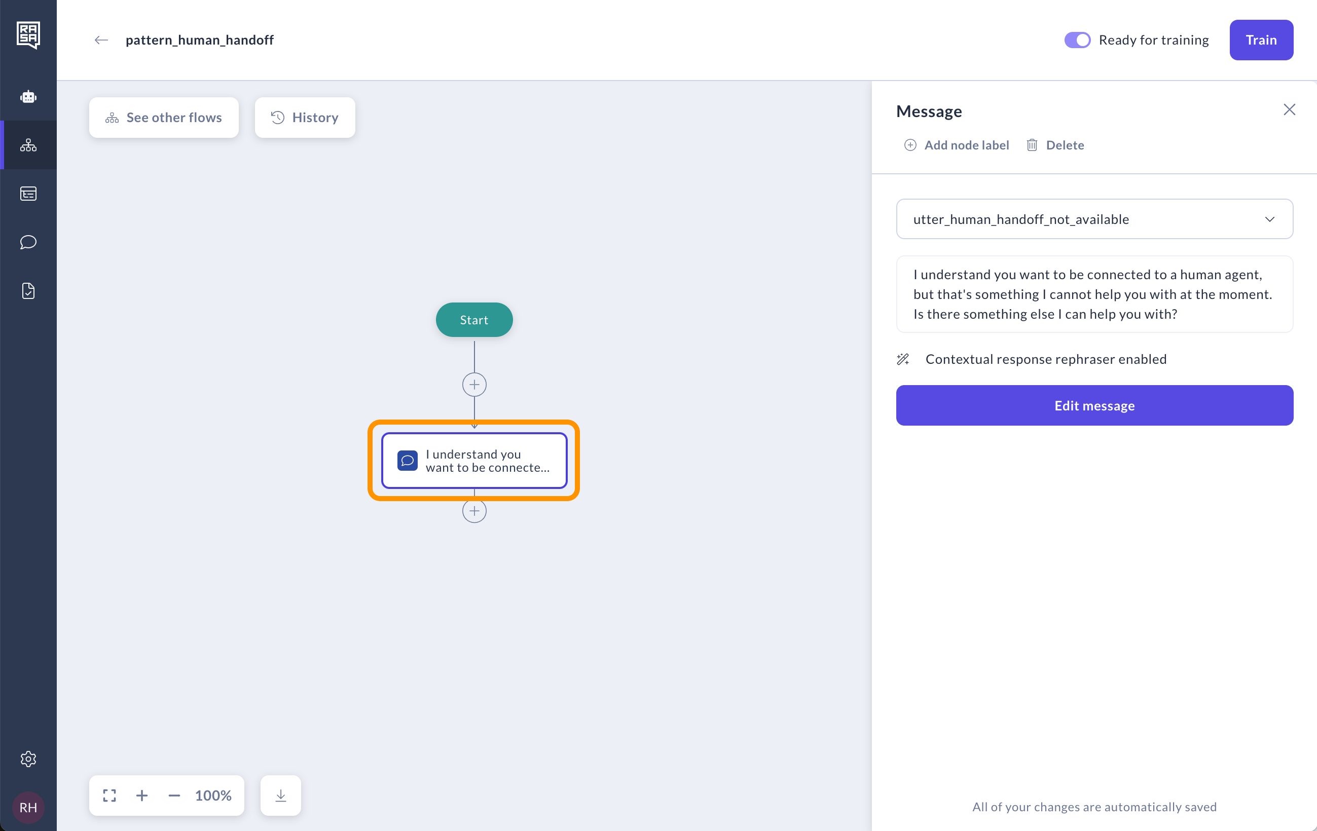 Customizing a system flow in Studio